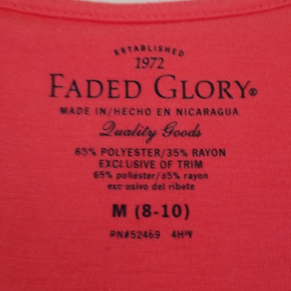 Faded Glory Coral Razorback top - Picture 6 of 7